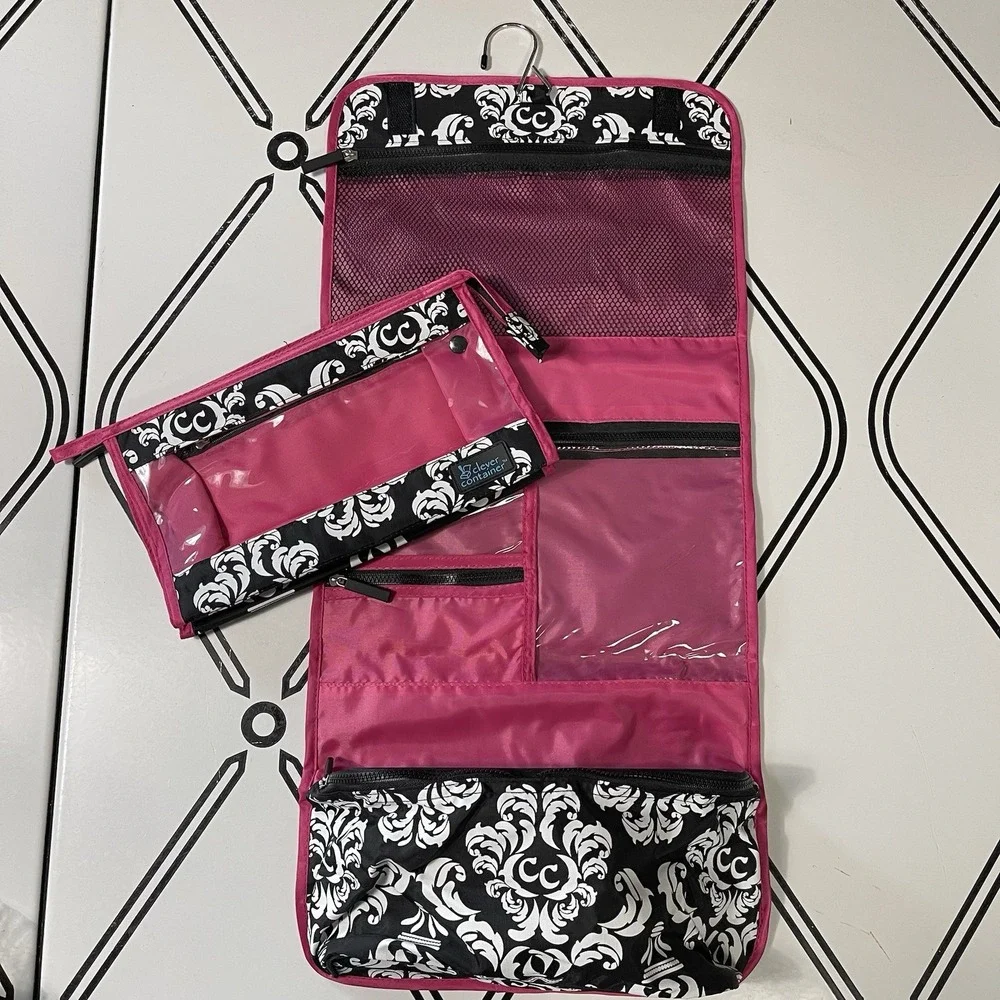 Makeup Travel Toiletries 2-Piece‎ Bag Dorm Bathroom Organization Storage